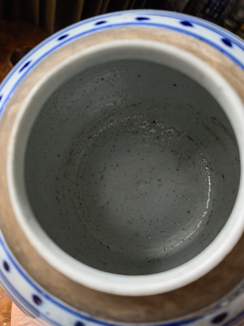 古玩陶瓷清晚期青花花卉紋罐拍賣,當前價格650元