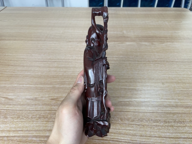 古玩雜項紅木雕壽星擺件拍賣,當前價格6500元