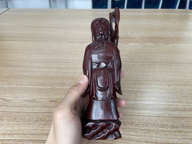 古玩雜項紅木雕壽星擺件拍賣,當前價格6500元
