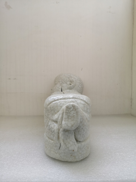 古玩陶瓷當代哥釉孩兒枕拍賣,當前價格298元