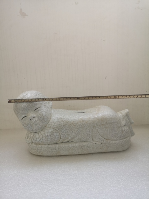 古玩陶瓷當代哥釉孩兒枕拍賣,當前價格298元