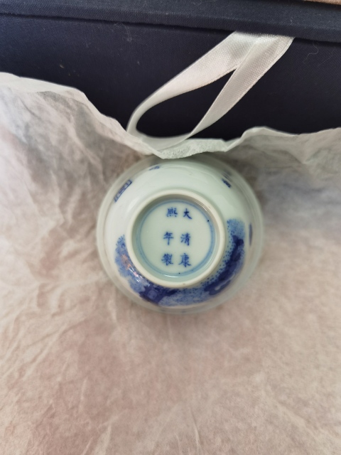 古玩陶瓷清代（官窯）青花十二花神杯拍賣，當前價格105000元