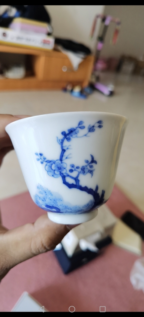 古玩陶瓷清代（官窯）青花十二花神杯拍賣，當前價格105000元