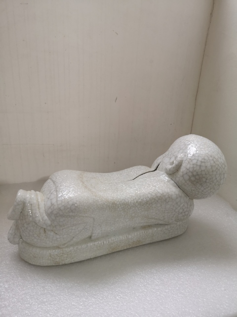 古玩陶瓷當代哥釉孩兒枕拍賣,當前價格298元