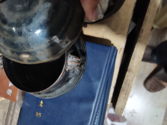 古玩陶瓷元末明初磁州窯窯變黑釉雙系蓋罐，有鑒定證書，保真可以保真拍賣，當前價格3999元