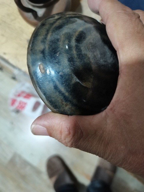 古玩陶瓷元末明初磁州窯窯變黑釉雙系蓋罐，有鑒定證書，保真可以保真拍賣，當前價格3999元
