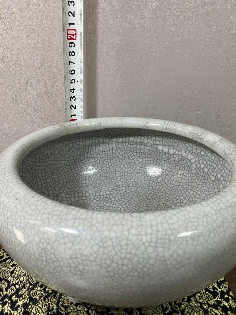 古玩陶瓷乾隆哥釉缽式爐拍賣，當前價格3888元