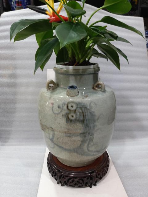 清代早期龍紋四系壺拍賣，當前價格990元