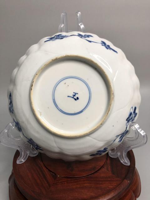 古玩陶瓷青花洞石花卉花口盤拍賣,當前價格1280元