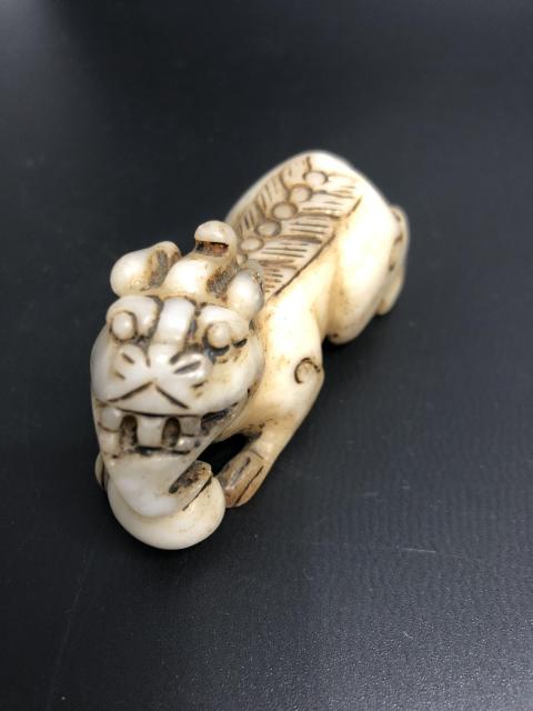 古玩玉器白玉石瑞獸擺件拍賣，當前價格88元