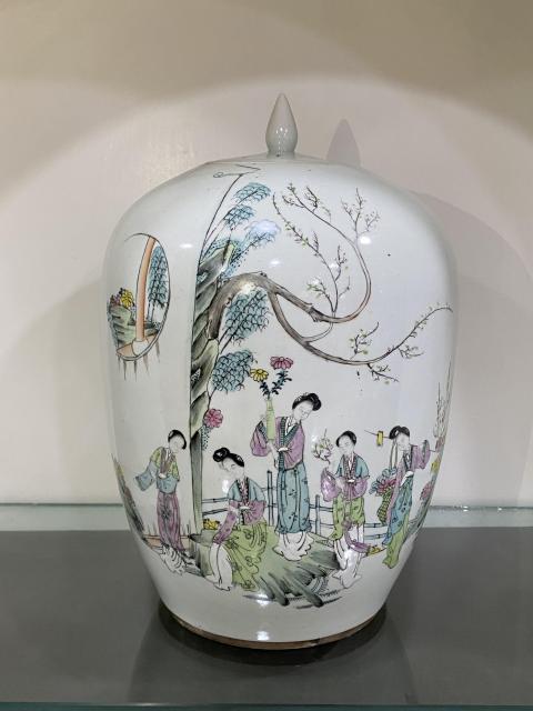 古玩陶瓷粉彩冬瓜罐拍賣，當前價格3288元