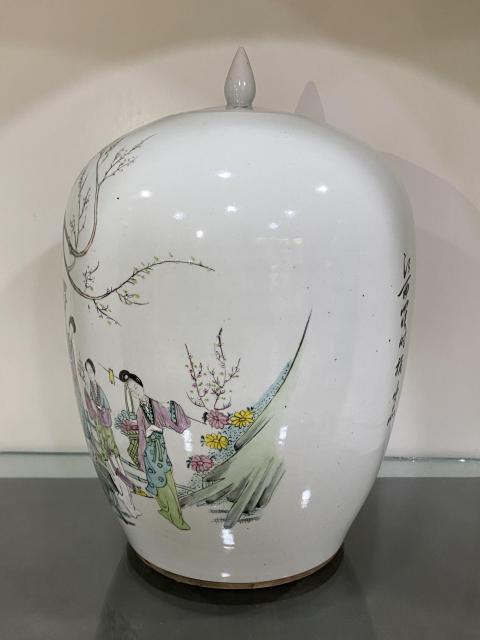 古玩陶瓷粉彩冬瓜罐拍賣，當前價格3288元