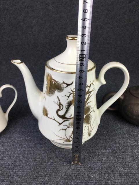 古玩陶瓷描金壺(買一送二)拍賣,當前價格688元