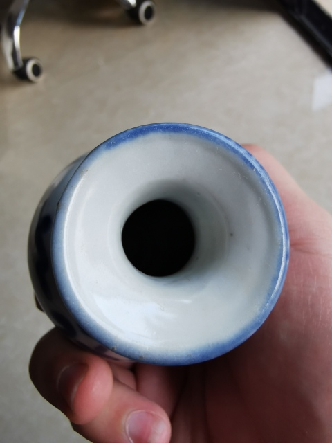 古玩陶瓷晚清壽字紋青花瓶拍賣,當前價格1600元