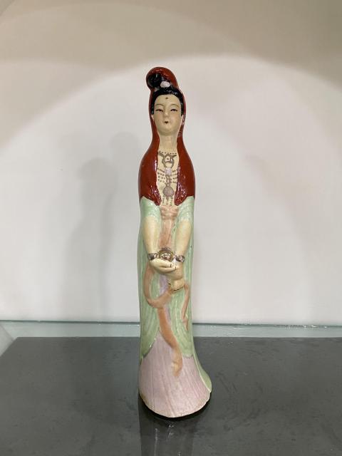 古玩陶瓷民國仕女人物塑像拍賣，當前價格699元