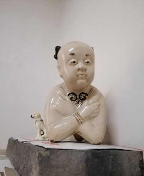 古玩陶瓷磁州窯系孩兒枕拍賣，當前價格4800元