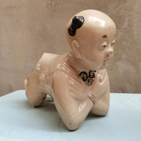 古玩陶瓷磁州窯系孩兒枕拍賣，當前價格4800元