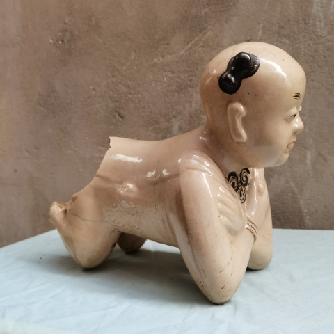 古玩陶瓷磁州窯系孩兒枕拍賣，當前價格4800元