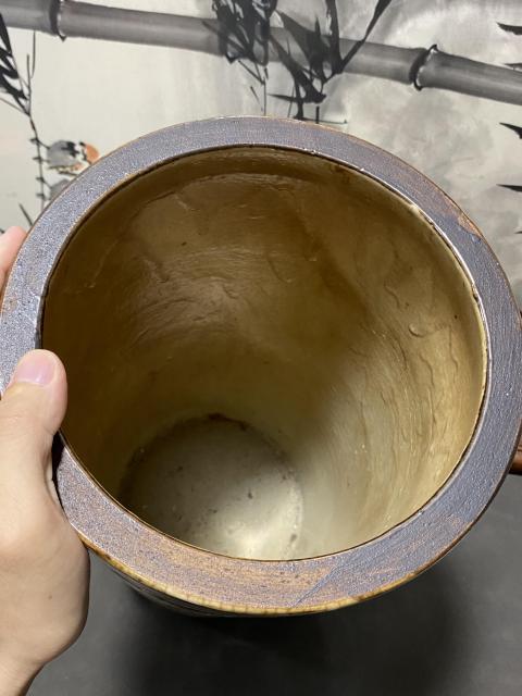 古玩陶瓷清代仿哥釉粉彩刀馬人物紋大卷筒拍賣，當前價格9999元