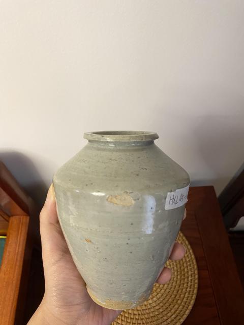 古玩陶瓷明代龍泉窯系青瓷罐拍賣，當(dāng)前價格600元