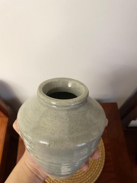 古玩陶瓷明代龍泉窯系青瓷罐拍賣，當(dāng)前價格600元