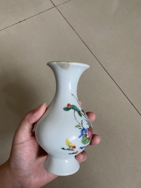 古玩陶瓷康熙雍正·粉刺滿嬌池琵琶瓶·傳世拍賣，當前價格6000元