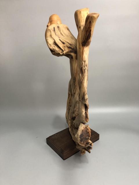 古玩雜項現代崖柏根雕造像作品拍賣，當前價格99元
