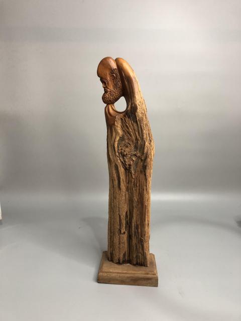 古玩雜項現代崖柏根雕造像藝術作品拍賣，當前價格138元