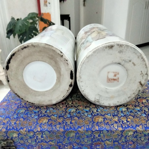 古玩陶瓷民國·馬慶云作淺絳彩人物紋帽筒拍賣，當前價格15000元