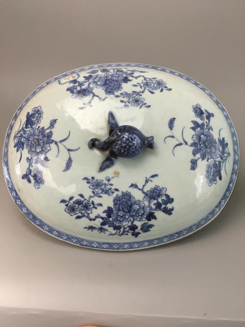 古玩陶瓷【稀有珍品】清雍正乾隆青花山水花卉紋神龕恭盒拍賣，當前價格19000元
