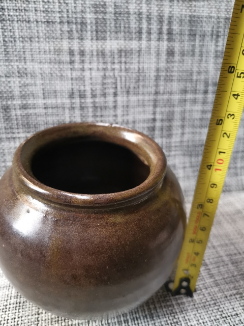 古玩陶瓷磁州窯茶葉末釉唇口罐拍賣，當前價格666元