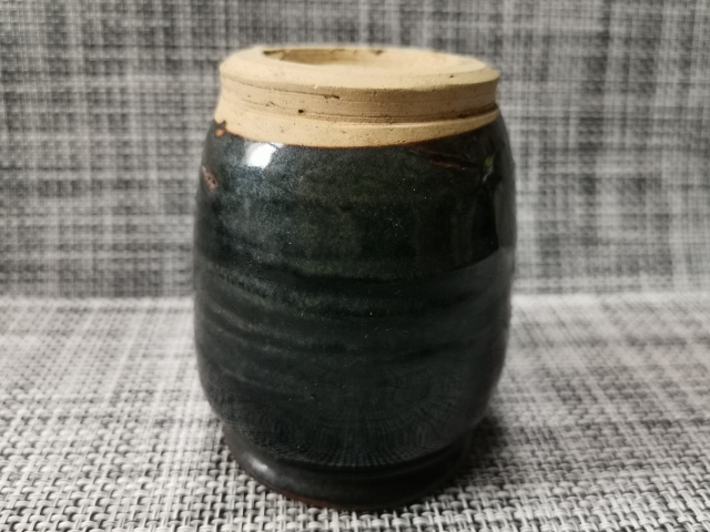 古玩陶瓷明代磁州窯黑釉罐拍賣，當前價格444元