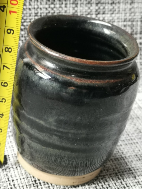 古玩陶瓷明代磁州窯黑釉罐拍賣，當前價格444元
