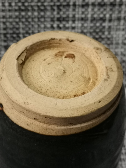 古玩陶瓷明代磁州窯黑釉罐拍賣，當前價格444元