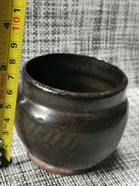 古玩陶瓷磁州窯明代茶葉末釉罐拍賣,當前價格333元