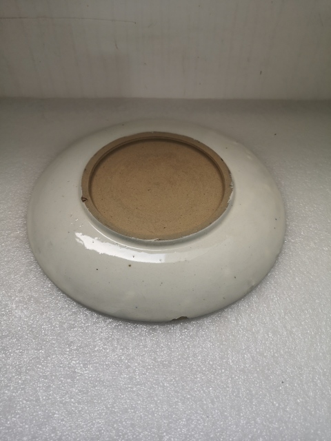 古玩陶瓷清代花卉紋磁州窯青花盤拍賣,當前價格450元