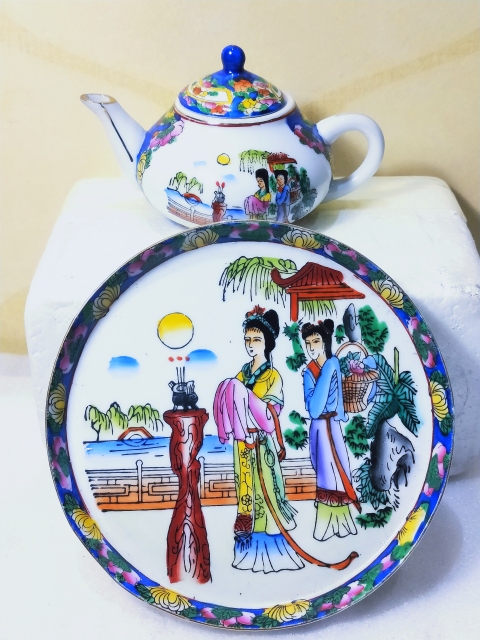 古玩陶瓷貼花彩瓷茶杯拍賣,當前價格299元