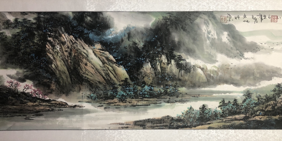 古玩字畫中美協 李東旭 春水繞山圖(已保真)拍賣,當前價格1588元