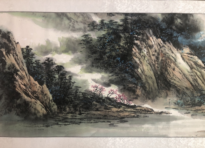 古玩字畫中美協 李東旭 春水繞山圖(已保真)拍賣,當前價格1588元