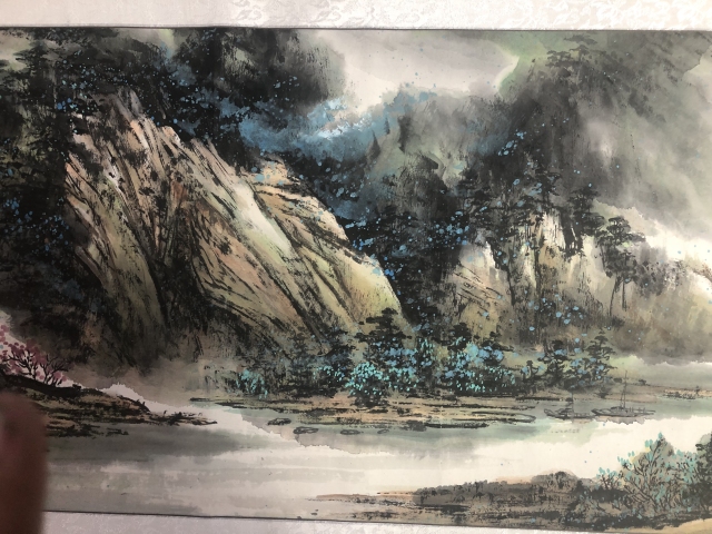 古玩字畫中美協 李東旭 春水繞山圖(已保真)拍賣,當前價格1588元