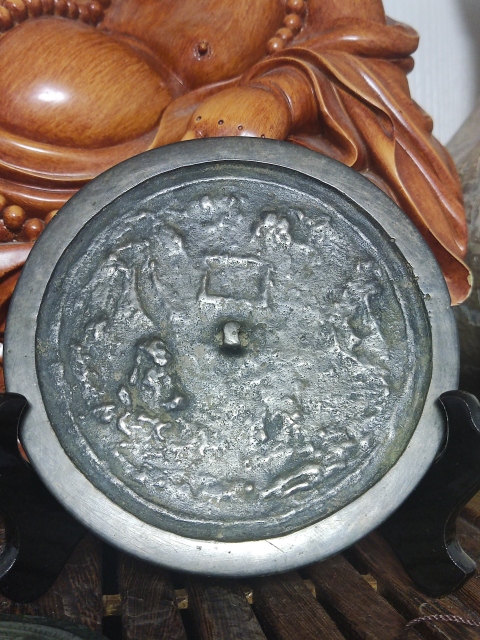 古玩銅器宋代仙人觀瀑鏡拍賣，當(dāng)前價(jià)格1988元
