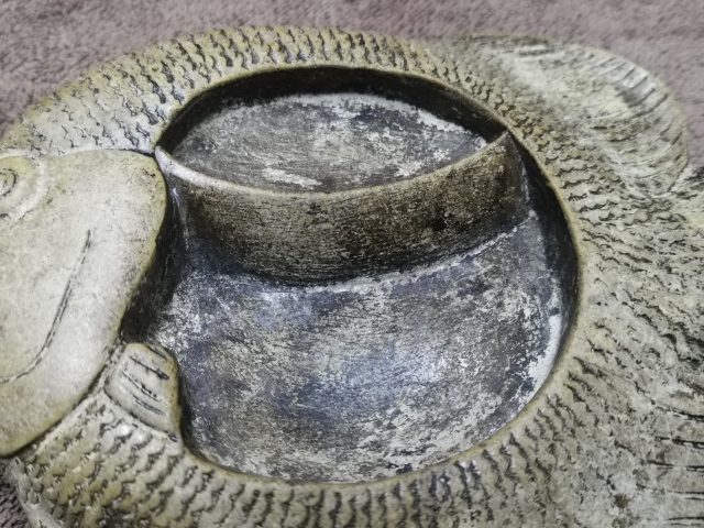 古玩雜項清代，鮭魚陶硯拍賣，當前價格2888元