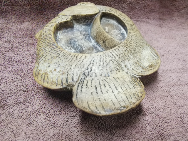 古玩雜項清代，鮭魚陶硯拍賣，當前價格2888元