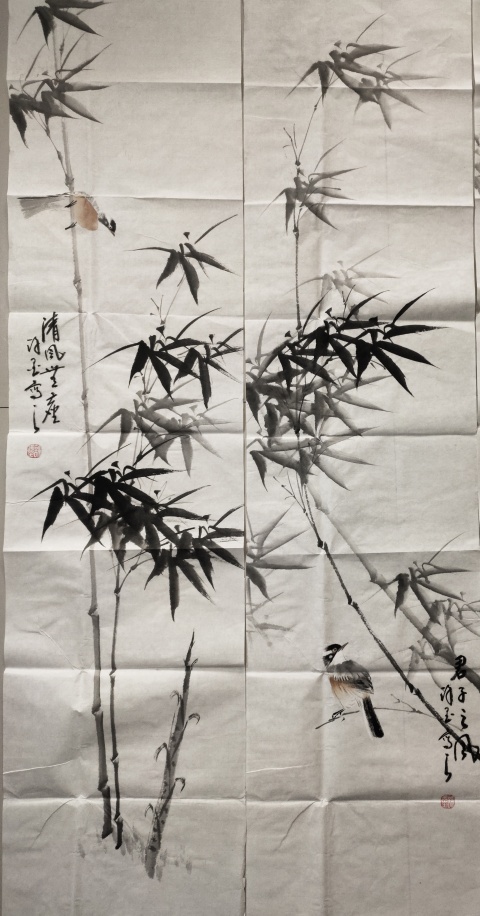 古玩字畫河南美術(shù)家協(xié)會(huì) 許墨《君子之風(fēng)四屏》拍賣,當(dāng)前價(jià)格1369元