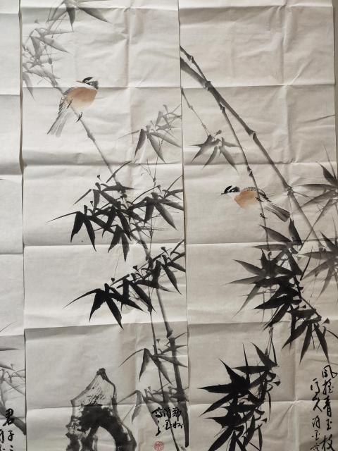 古玩字畫河南美術(shù)家協(xié)會(huì) 許墨《君子之風(fēng)四屏》拍賣,當(dāng)前價(jià)格1369元