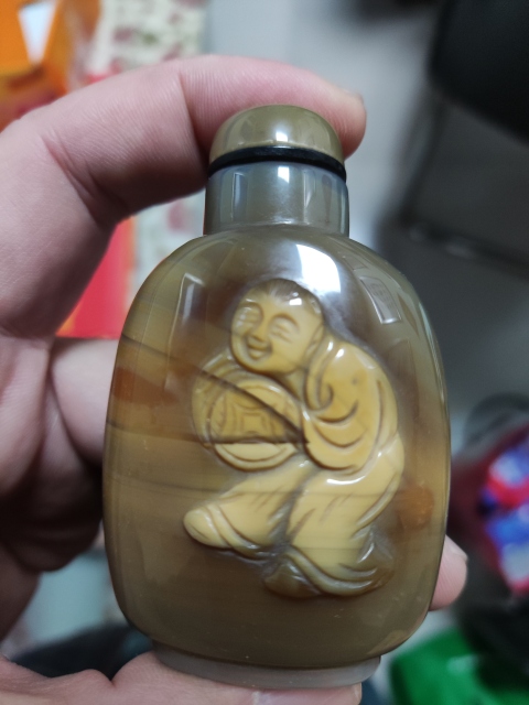 古玩玉器瑪瑙俏色巧雕鼻煙壺拍賣，當前價格1688元