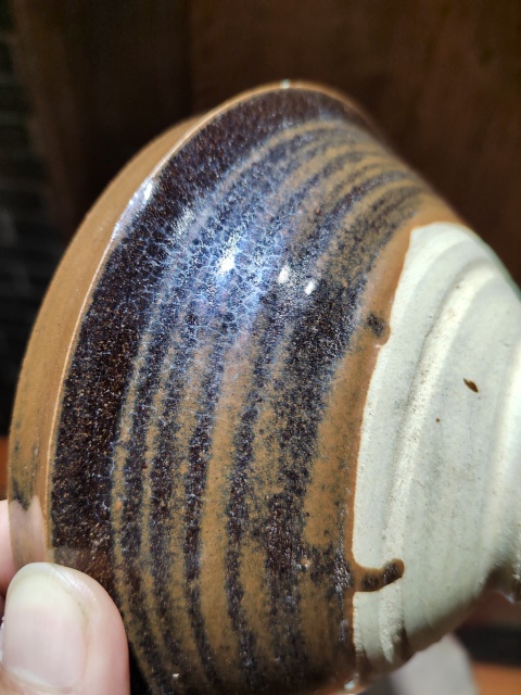 古玩陶瓷元代磁州窯系黑釉碗拍賣,當前價格2500元