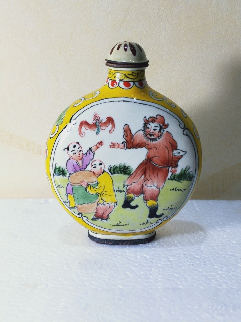 古玩雜項銅胎琺瑯彩鼻煙壺拍賣，當前價格268元