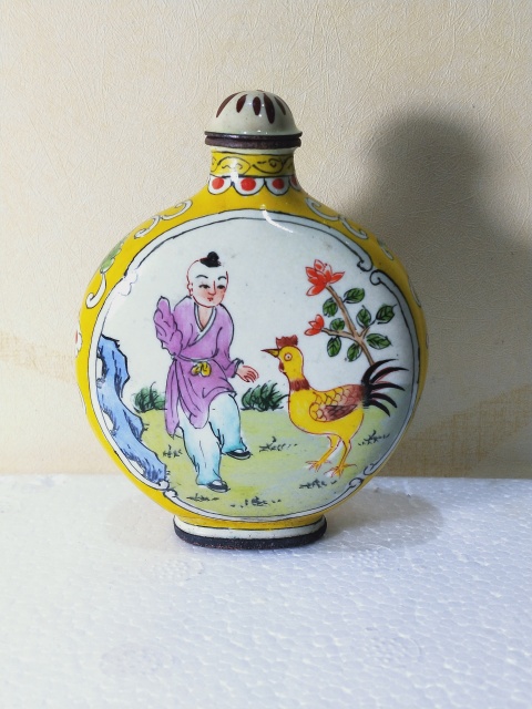古玩雜項銅胎琺瑯彩鼻煙壺拍賣，當前價格268元