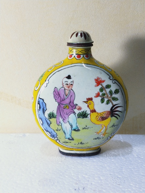 古玩雜項銅胎琺瑯彩鼻煙壺拍賣，當前價格268元